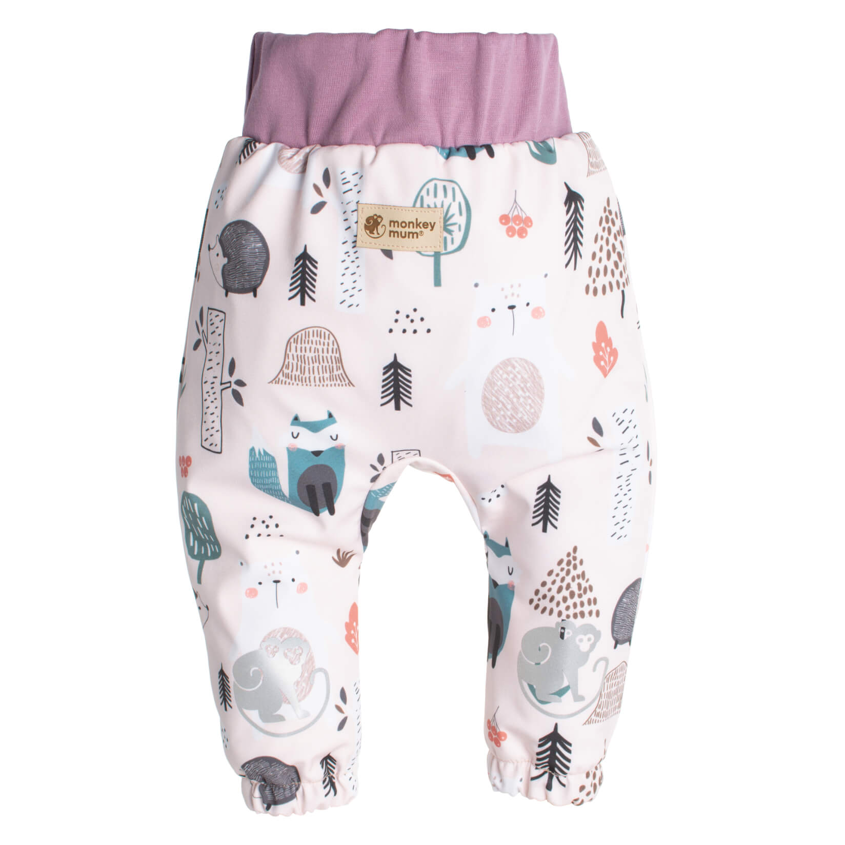 Kinder-Softshellhose mit Membran Monkey Mum® - Tiere am Tag