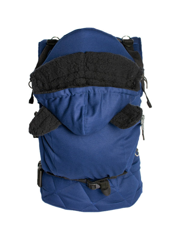 Monkey Mum® Capuche chaude pour porte-bébé Carrie - Bleu marine