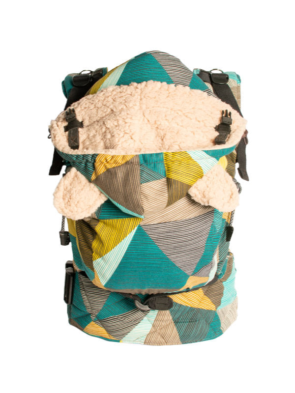 Monkey Mum® Glugă căptușită pentru port-bebe Carrie - Farmec geometric