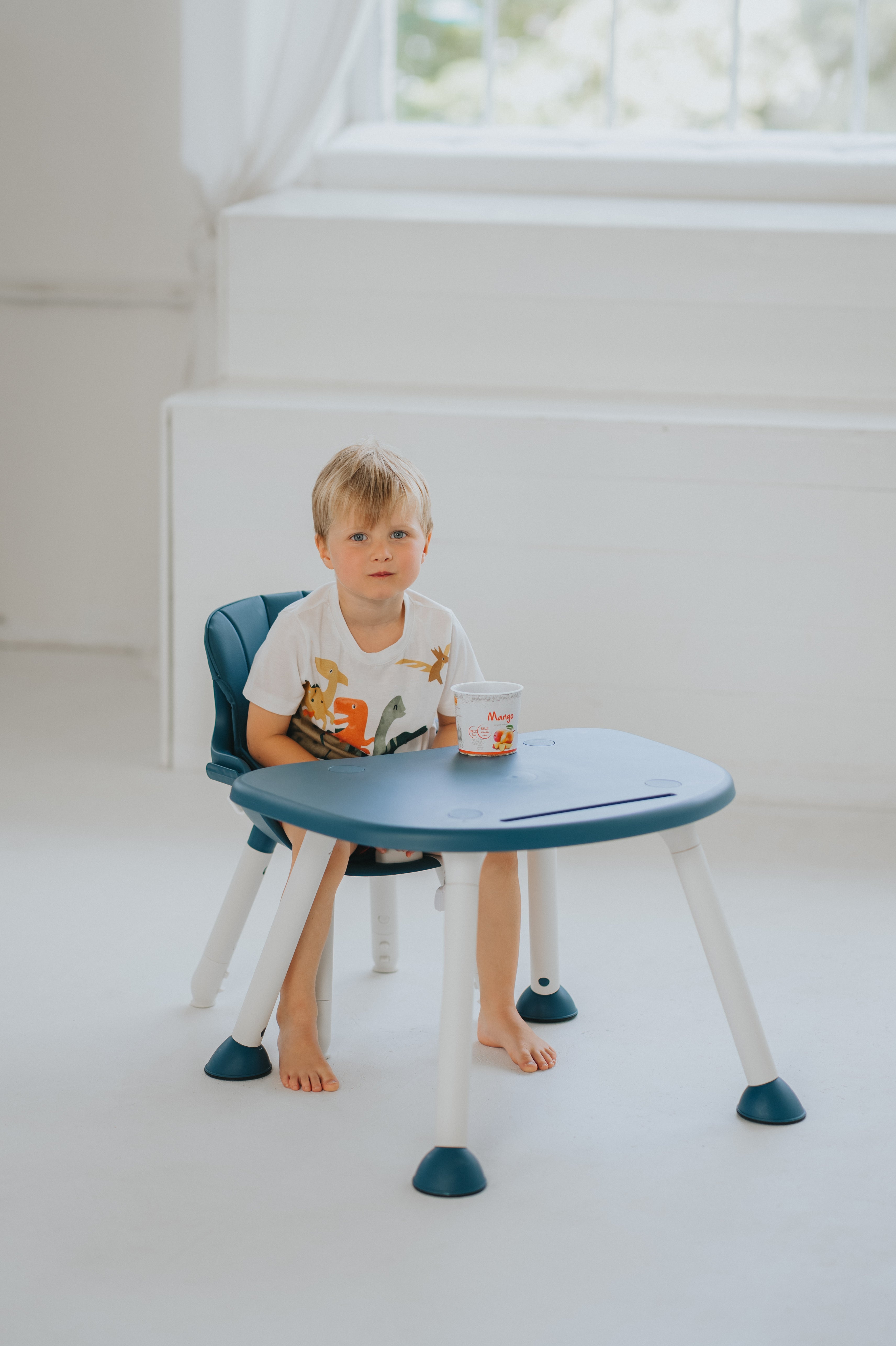 Trona infantil 2 en 1 Grow - Azul - abierta