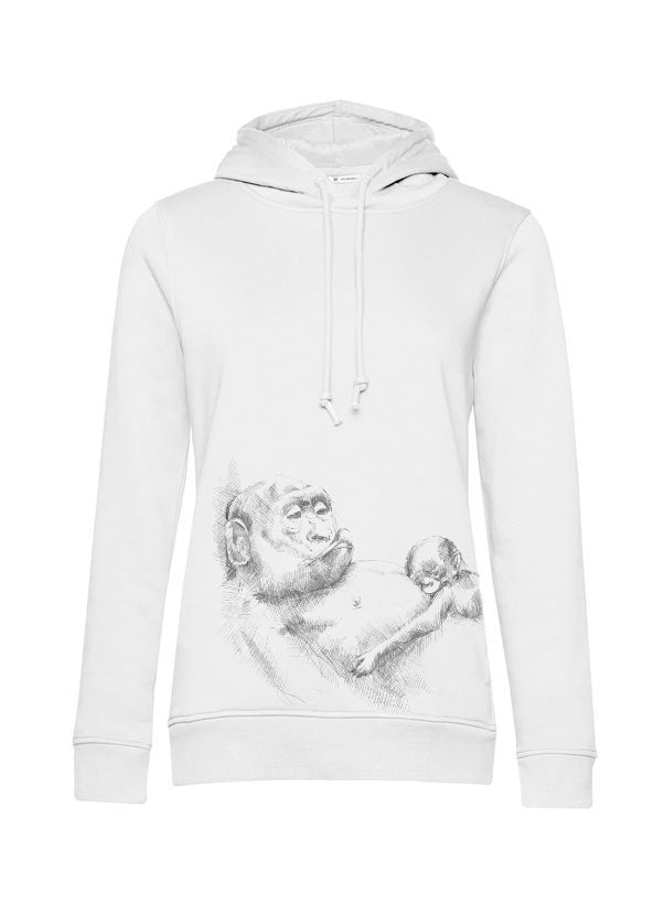 Monkey Mum® White Nursing Sweatshirt - Monkey, 2nd quality - size XL