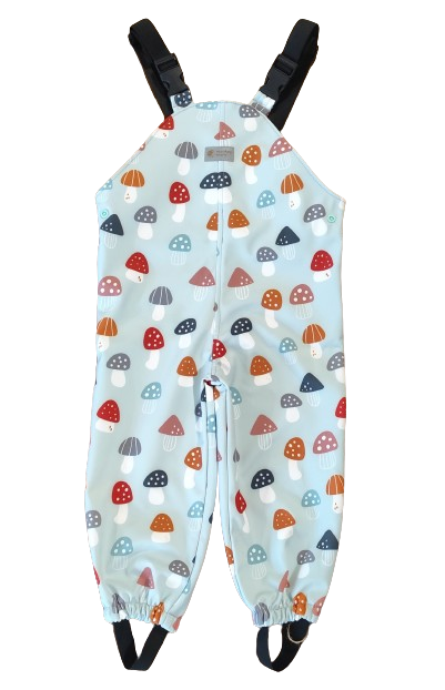 Monkey Mum® Softshell-Latzhose mit Membran - Bunte Fliegenpilze