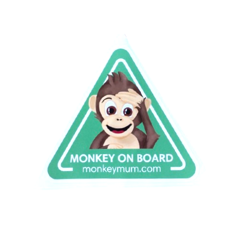 Autoaufkleber Monkey Mum® - Grün