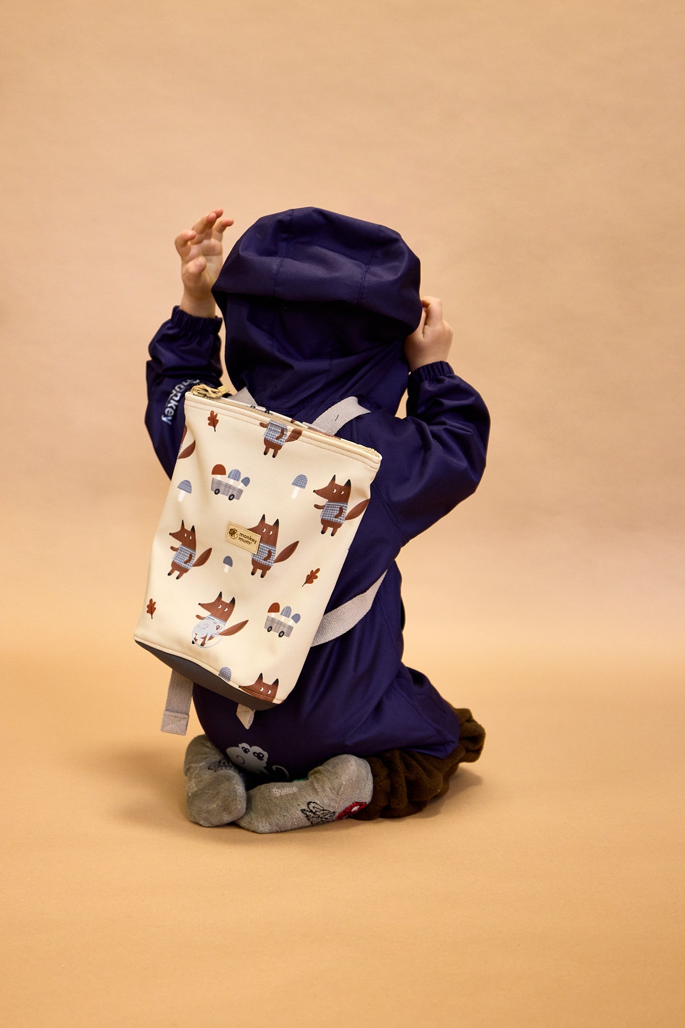 Dětský softshellový batůžek Monkey Mum® - Tmavě zelený