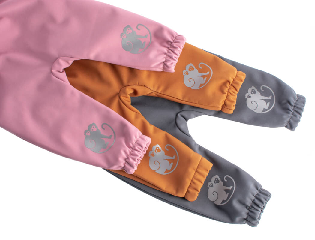 Kinder-Softshellhose mit Membran Monkey Mum® - Zuckerwatte