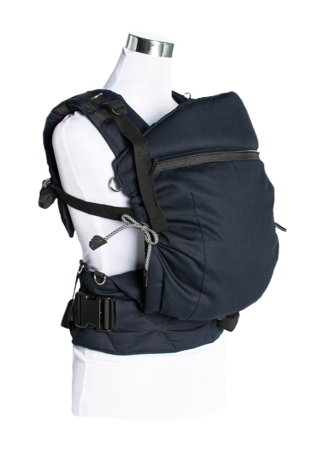 Monkey Mum® Marsupiu ergonomic ajustabil Carrie - Întuneric argintiu