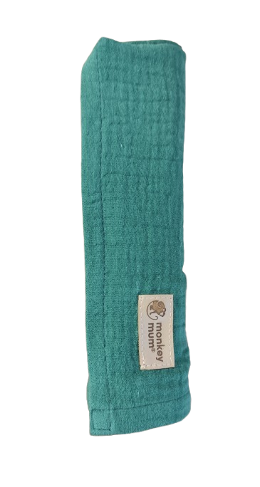 Muslinasta pelena Monkey Mum® - Tamnozelena