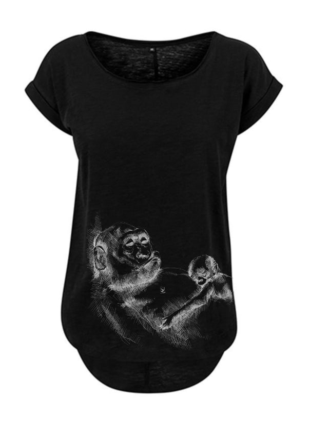 Monkey Mum® Nursing T-Shirt Monkey Mum® Black - Monkey