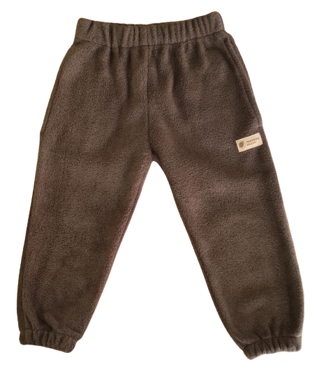 Monkey Mum® Fleecové tepláčky - Hnědé