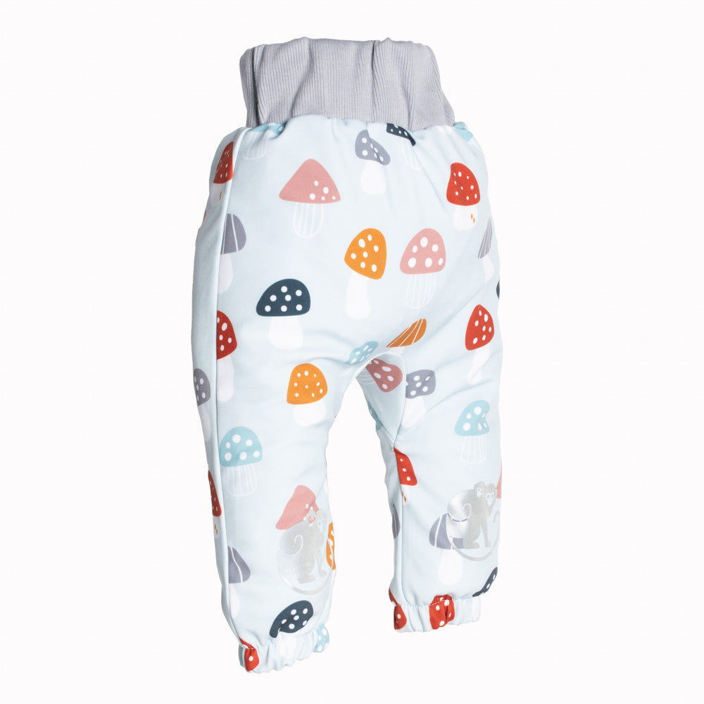 Kinder-Softshellhose mit Membran Monkey Mum® - Bunte Fliegenpilze