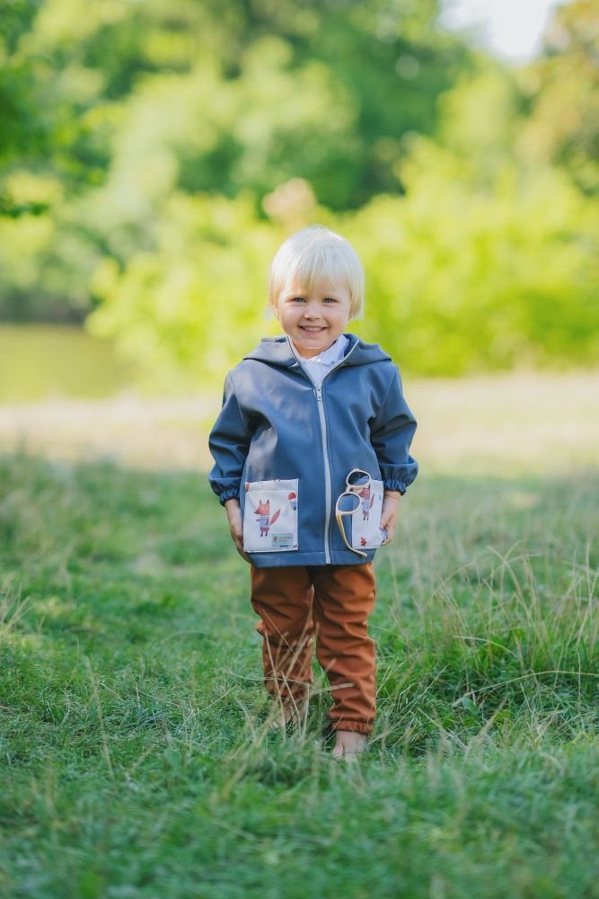 Children's Softshell Jacket with Membrane Monkey Mum® - Mysterious Trip with a Fox