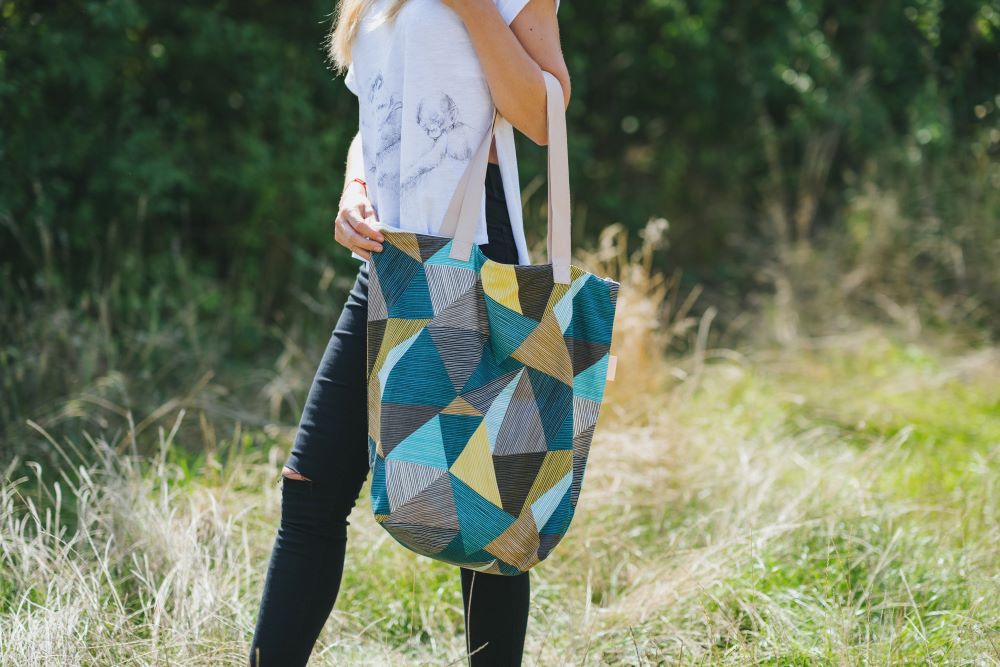 Monkey Mum® Small fabric bag for Carrie accessories - Charming Geometry