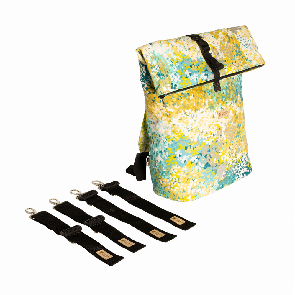 Monkey Mum® Integrated Twill Backpack for Carrier Carrie - Blooming Meadow