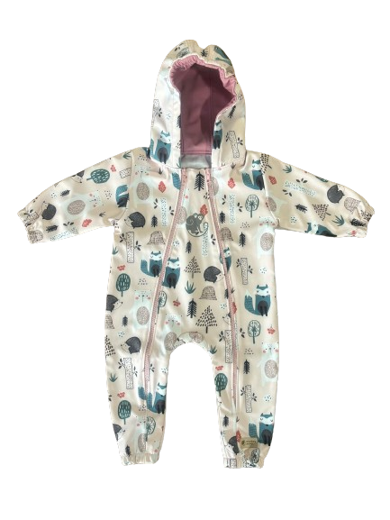 Monkey Mum® Mono de softshell con membrana – Animalitos del día - talla 62/68, 74/80