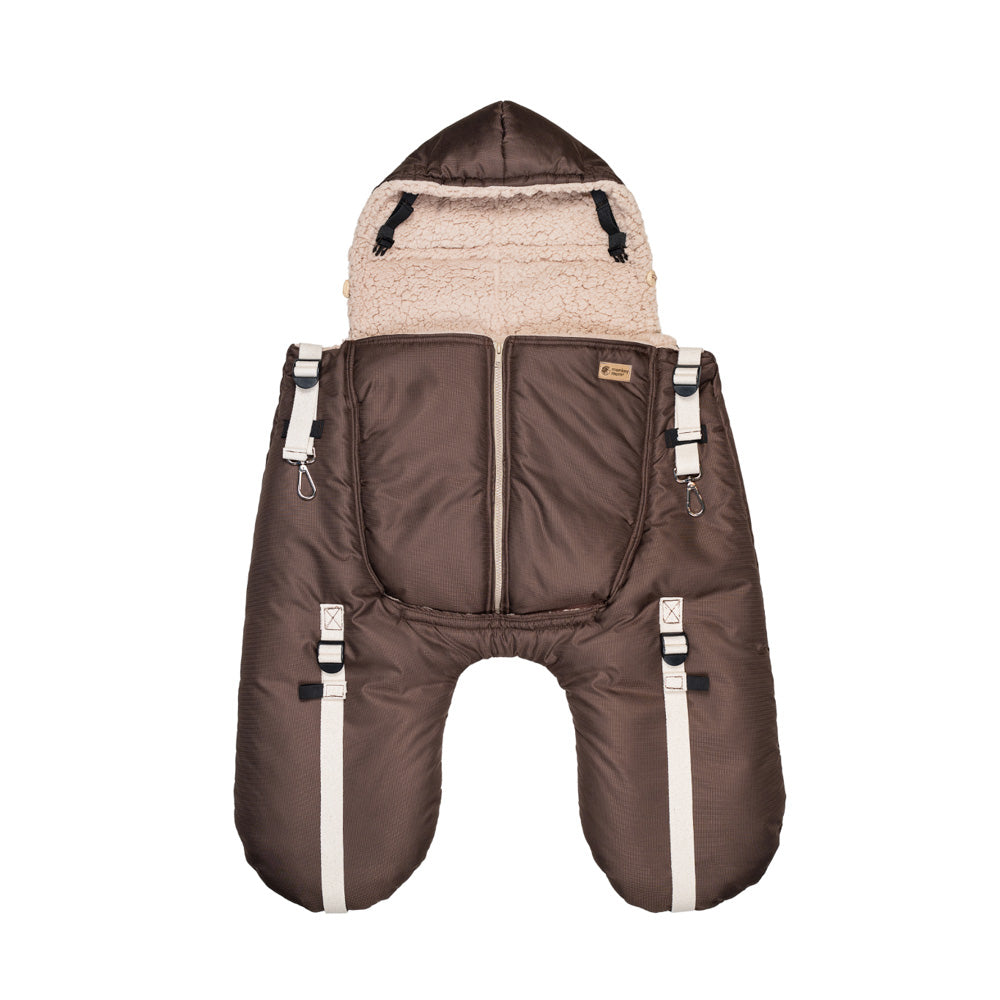 Monkey Mum® Insulated pocket in nylon fabric with sherpa lining for the Carrie carrier or stroller - Teddy Bear