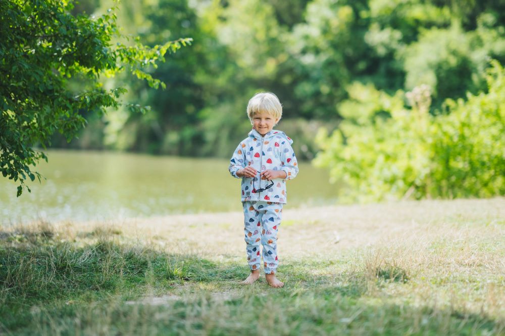 Pantaloni softshell evolutivi per bambini con membrana Monkey Mum® - Amanite multicolori