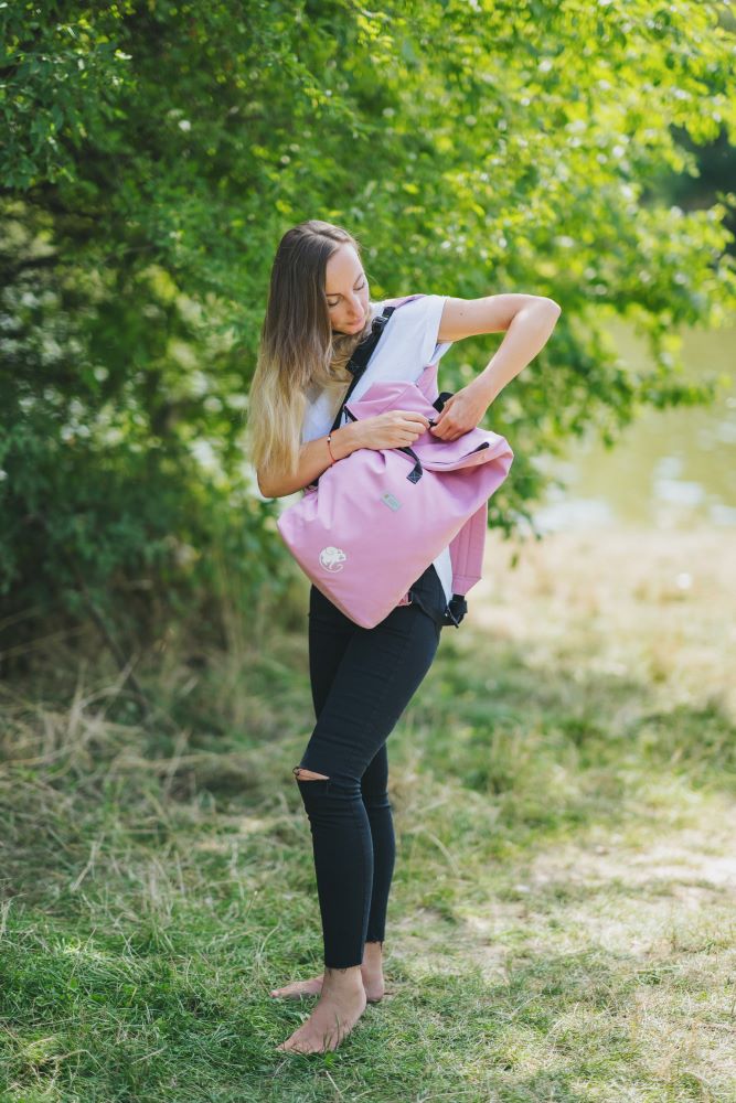 Monkey Mum® Integrated softshell backpack for Carrie carrier - Cotton Candy