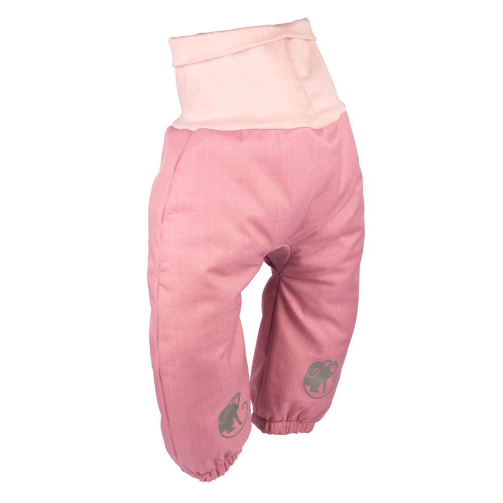 Pantaloni softshell invernali crescenti per bambini con pile Monkey Mum® - Pecorellina rosa