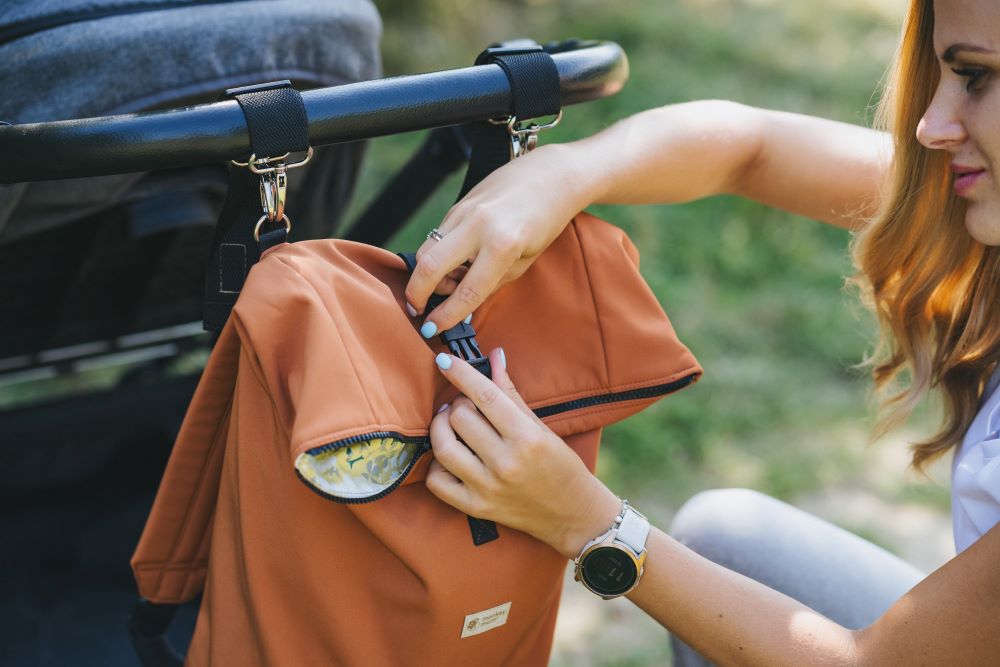 Monkey Mum® Integrated twill backpack for the Carrie carrier - Fresh Breeze