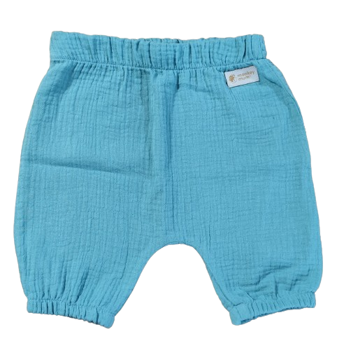 Mušelínové kraťásky Monkey Mum® - Mentolka