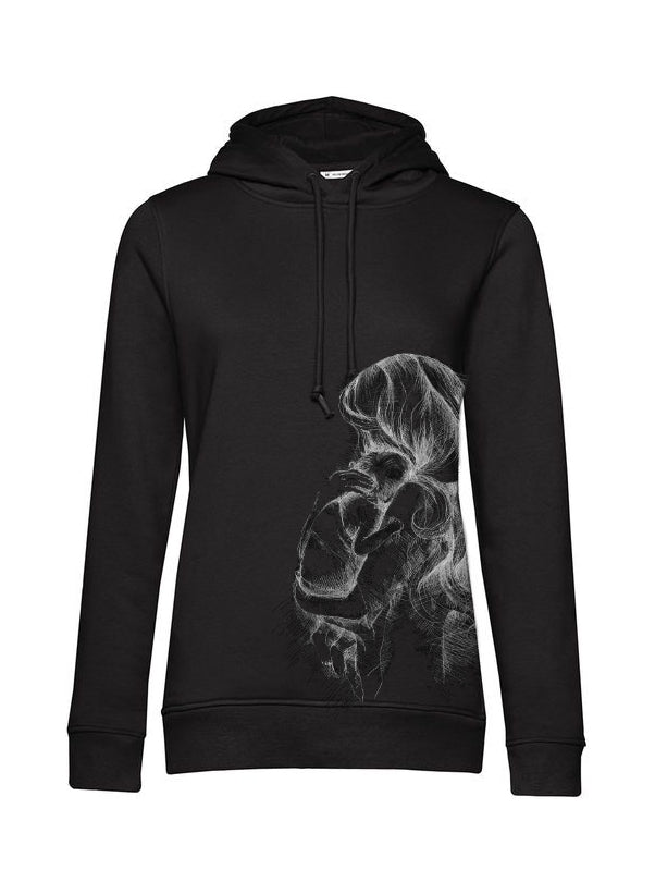 Felpa per allattamento Monkey Mum® nera - mamma amorevole