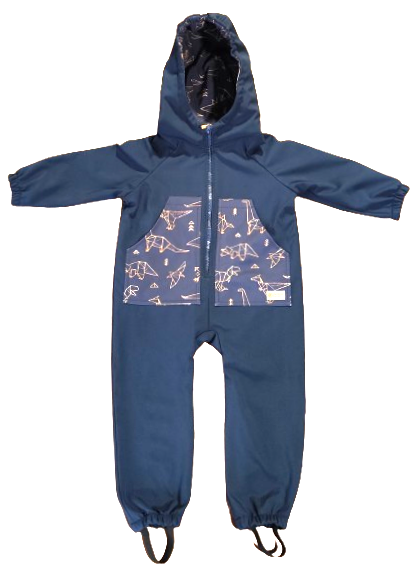 Monkey Mum® Mono de softshell con membrana – Cielo de dinosaurios - talla 98/104, 110/116