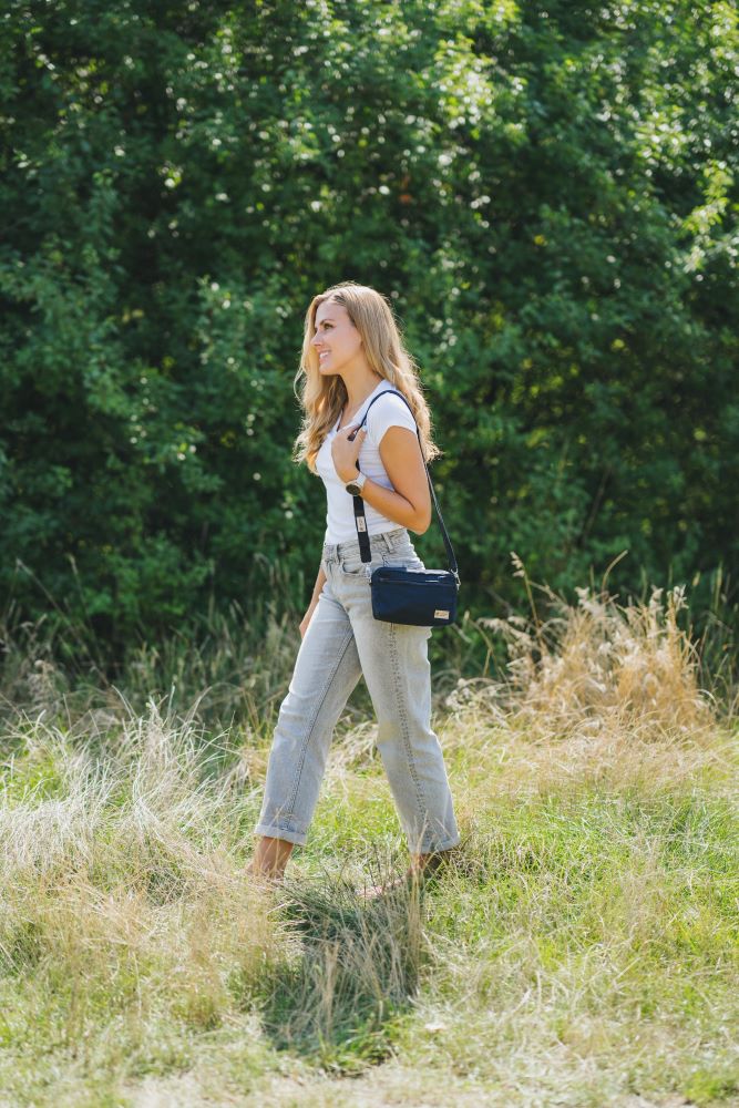 Monkey Mum® Multifunctional belt bag for Carrie carrier - Silver Night