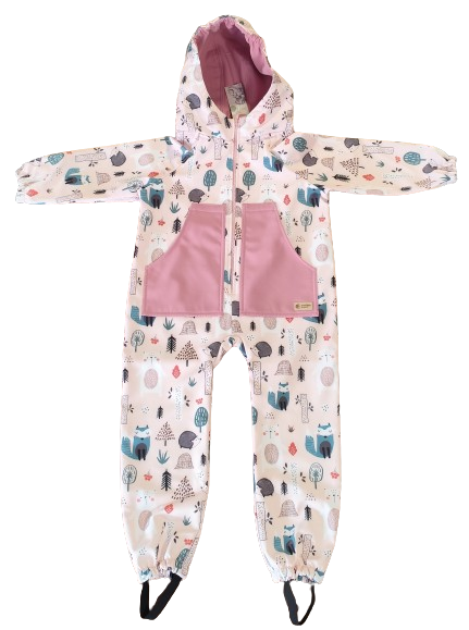 Monkey Mum® Mono de softshell con membrana – Animalitos del día - talla 98/104, 110/116