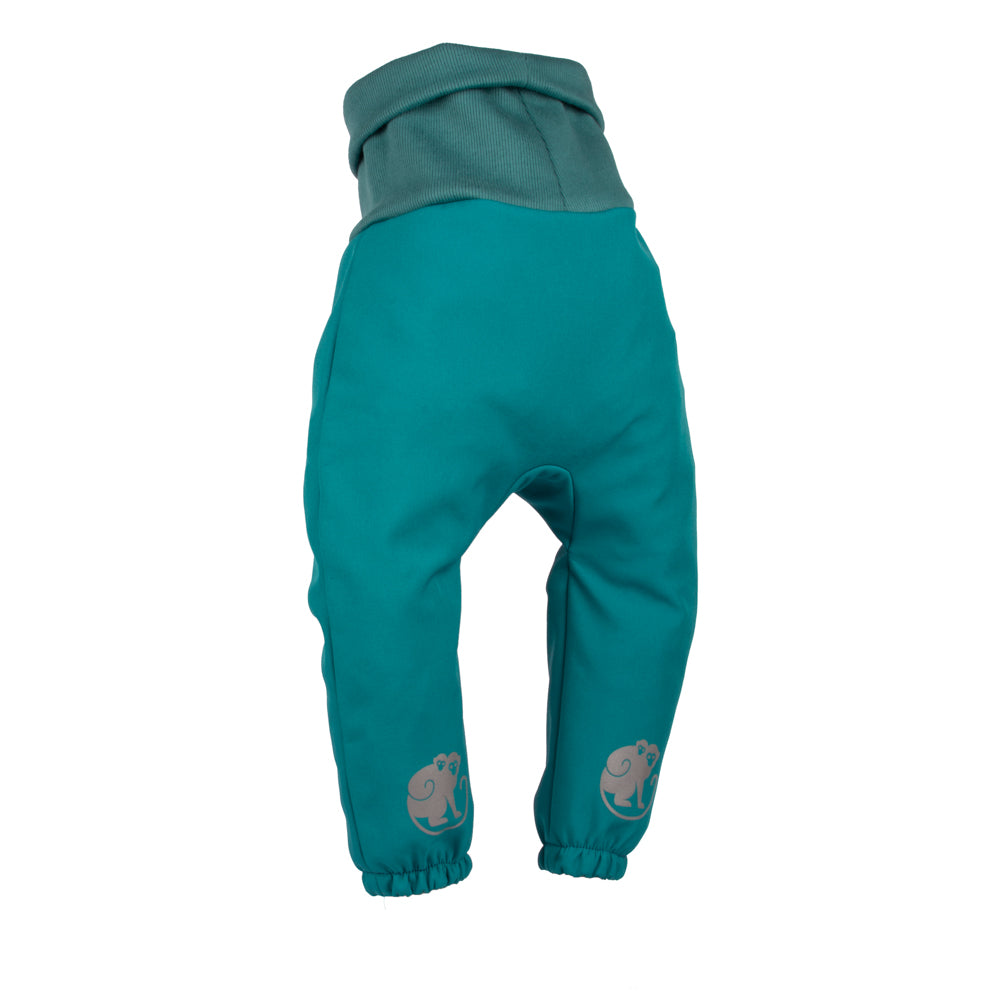 Pantaloni softshell crescenti per bambini con membrana Monkey Mum® - Allegra lucertola