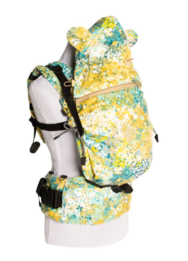 Monkey Mum® Lichte capuchon voor de Carrie-draagzak - Bloeiende weide