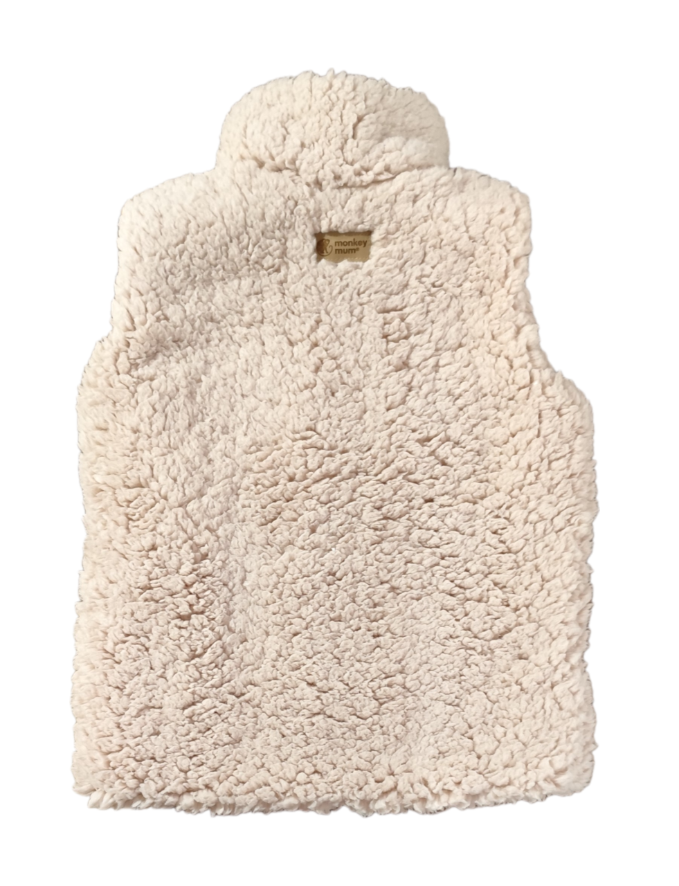 Prsluk od teddy flisa Monkey Mum® - Bež