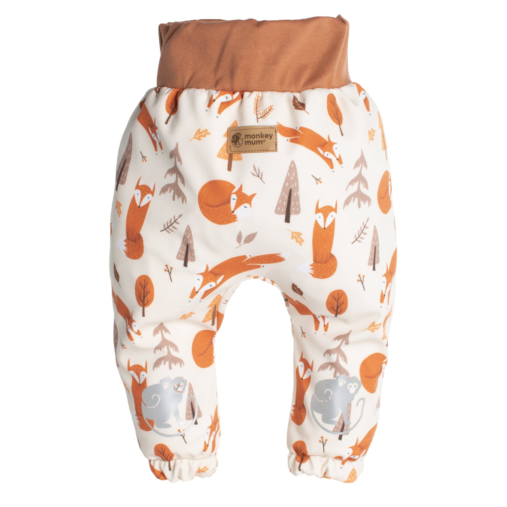 Pantaloni softshell per bambini con membrana Monkey Mum® - Giochi della volpe