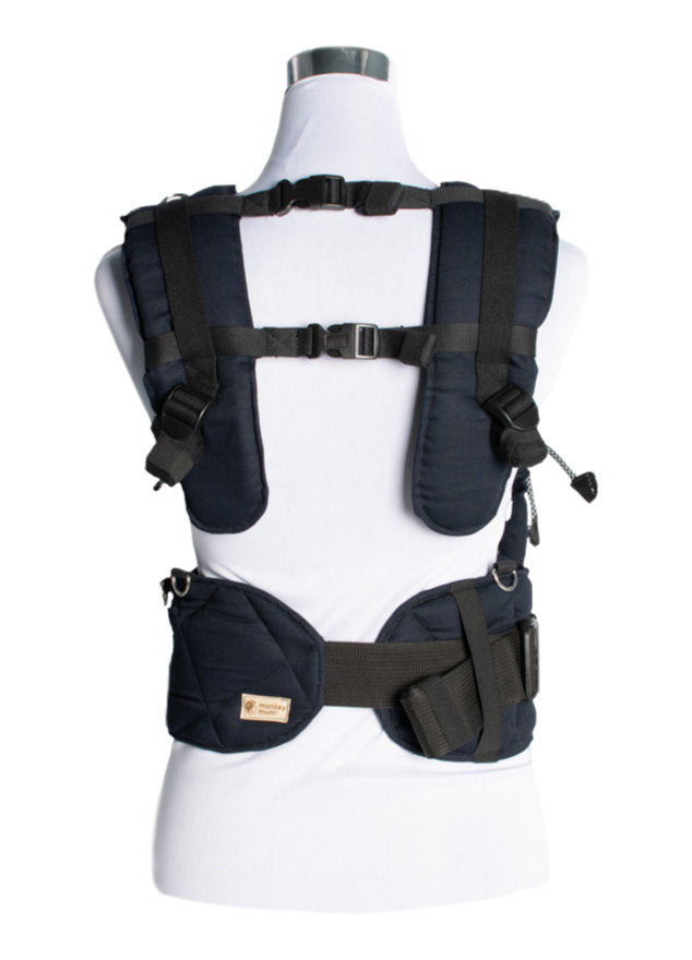 Monkey Mum® Porte-bébé évolutif ergonomique Carrie - Obscurité argentée