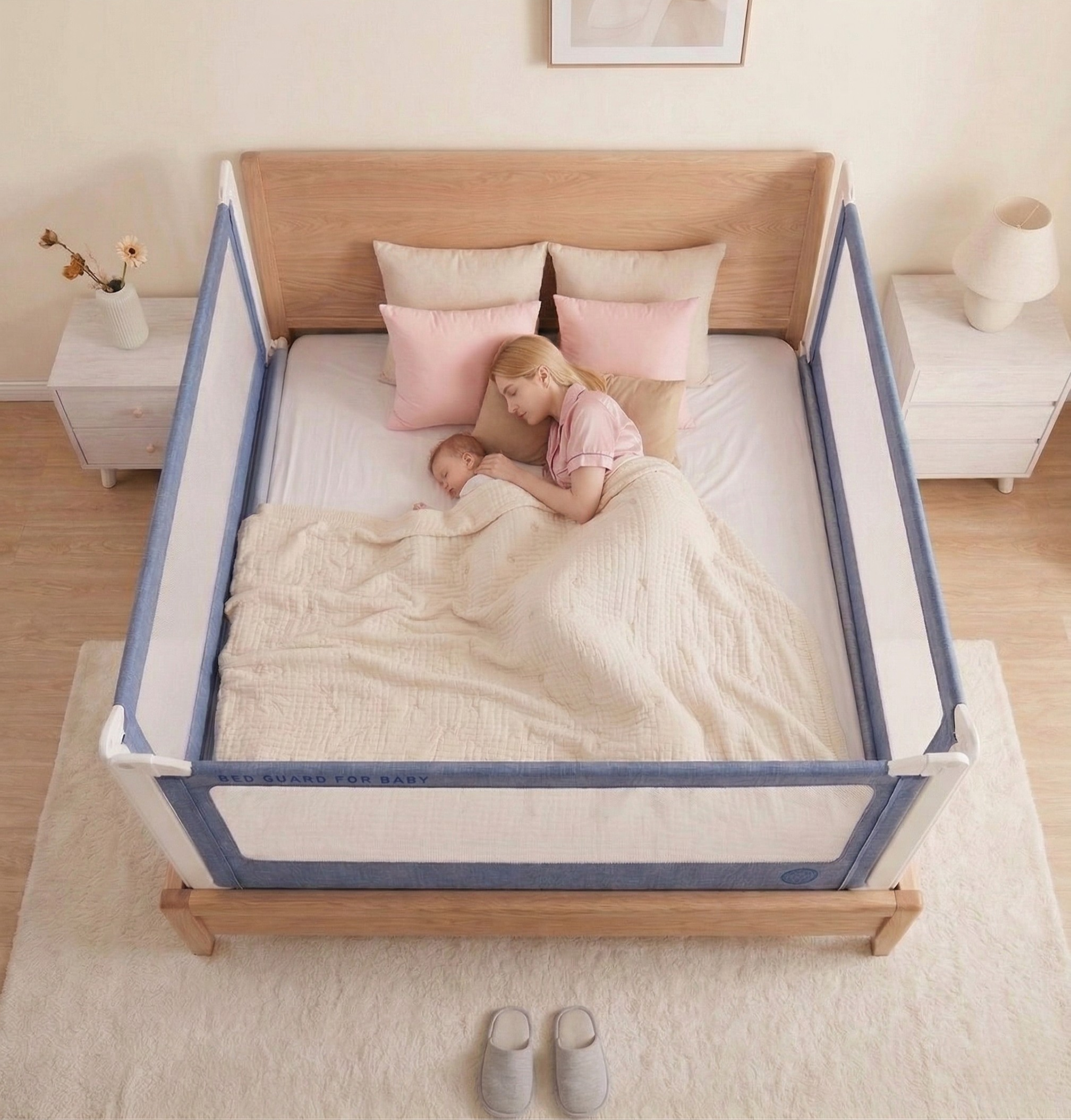 Monkey Mum® Popular Bed Rail - Dark Blue - Design - Clearance - Unboxed