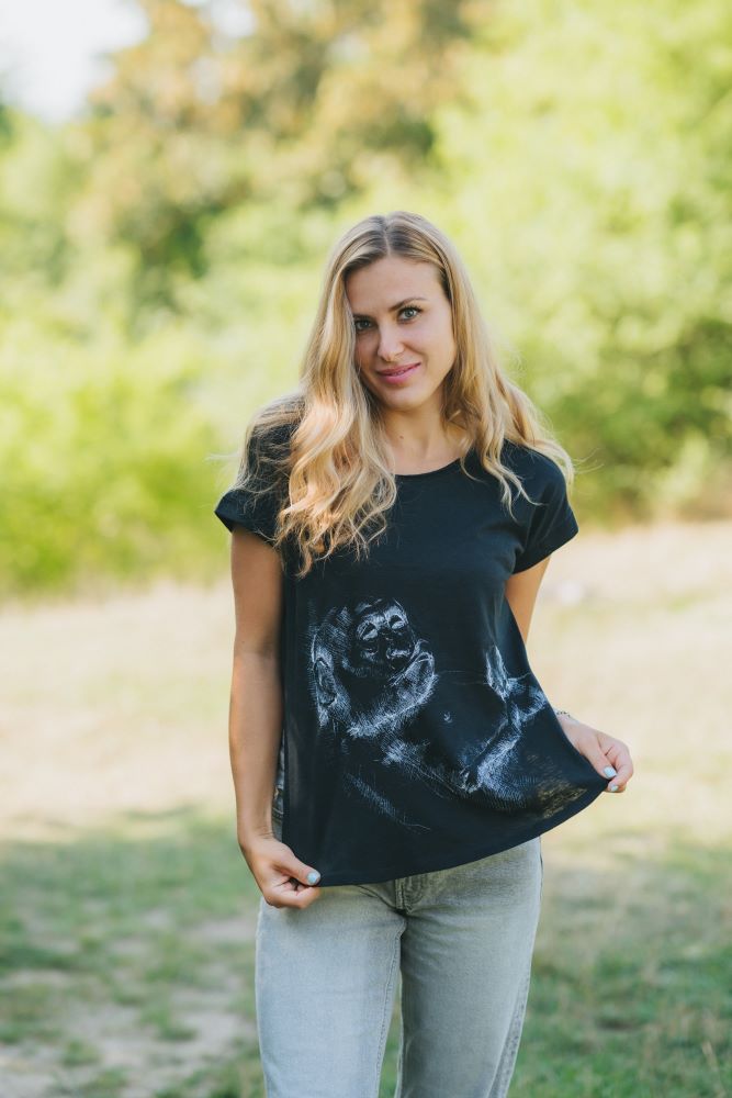 Monkey Mum® Nursing T-Shirt Monkey Mum® Black - Monkey