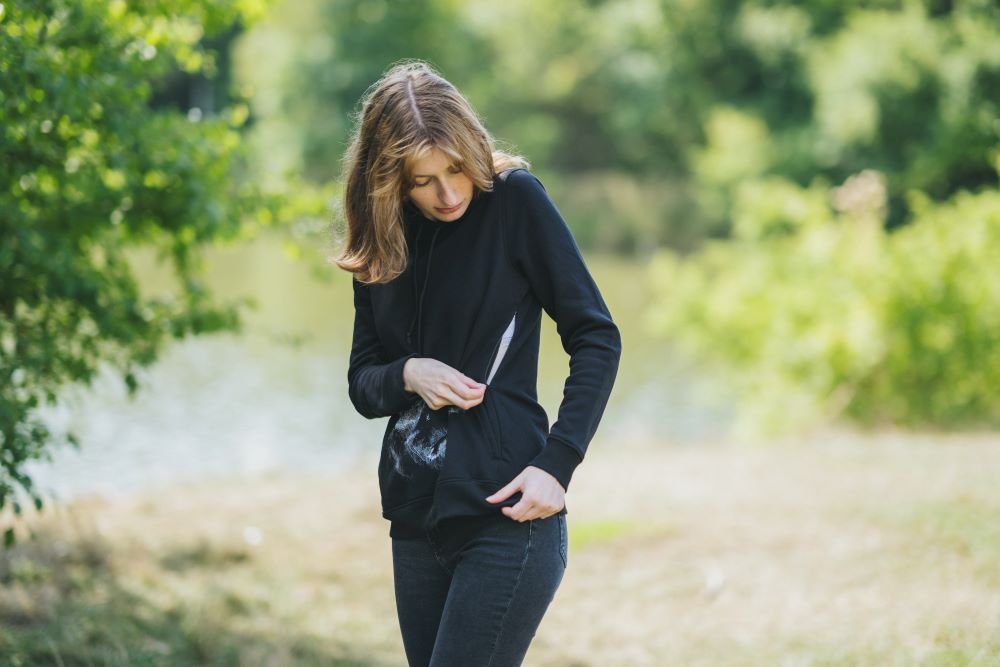 Monkey Mum® Nursing Sweatshirt Monkey Mum® Black - Monkey