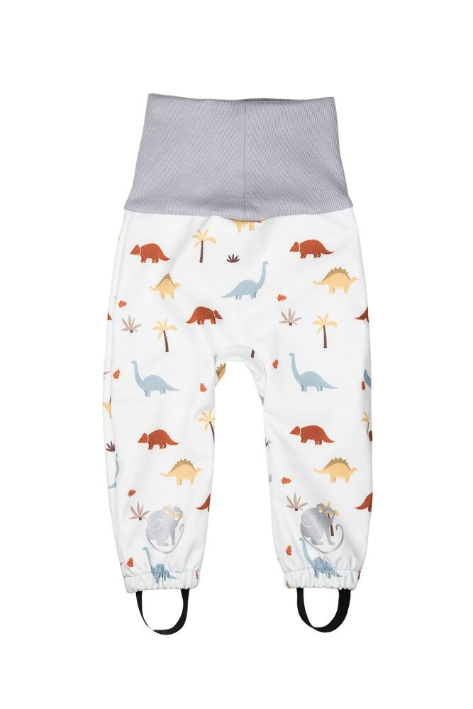 Pantaloni softshell evolutivi per bambini con membrana Monkey Mum® - Storia di dinosauri