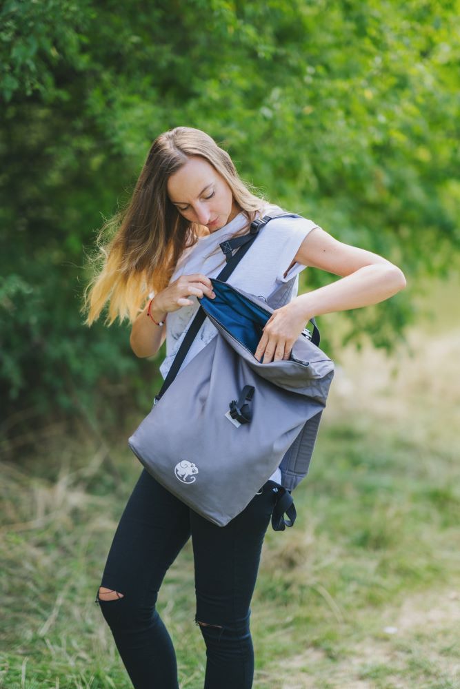 Monkey Mum® Integrated twill backpack for the Carrie carrier - Fresh Breeze