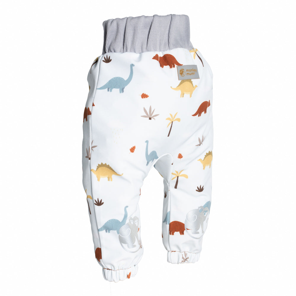 Pantaloni softshell per bambini con membrana Monkey Mum® - Storia dei dinosauri