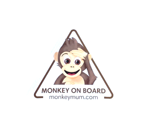 Autosticker Monkey Mum® - Wit