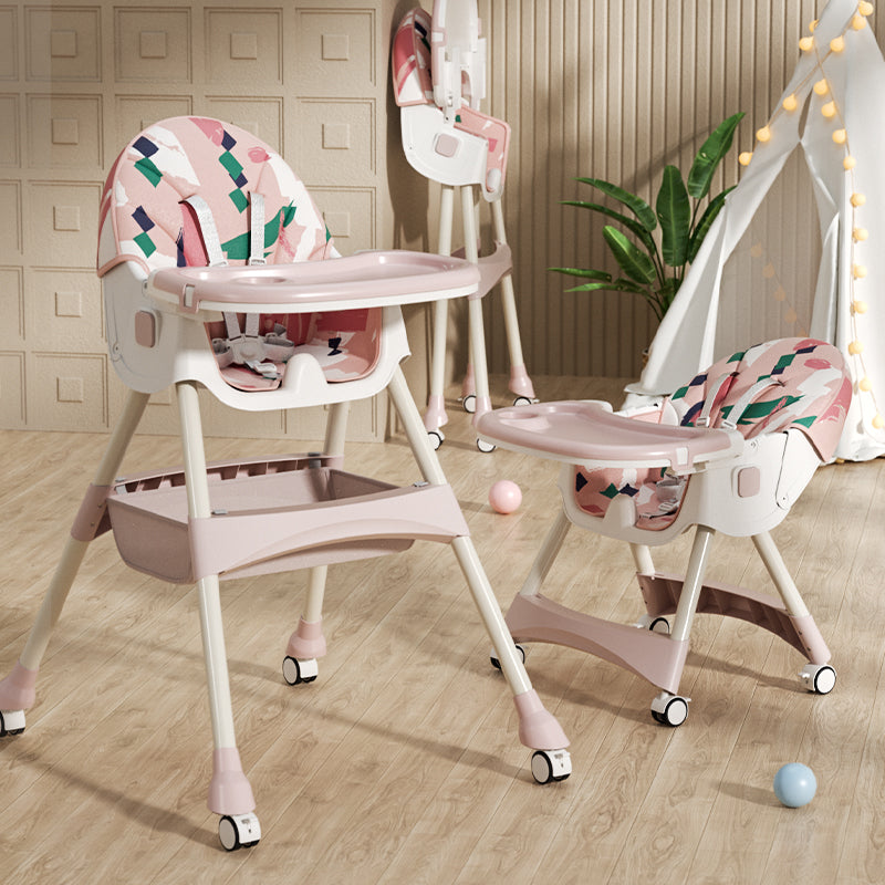 Kinderhochstuhl 2in1 Comfort - Rosa Ornament - ausgepackt