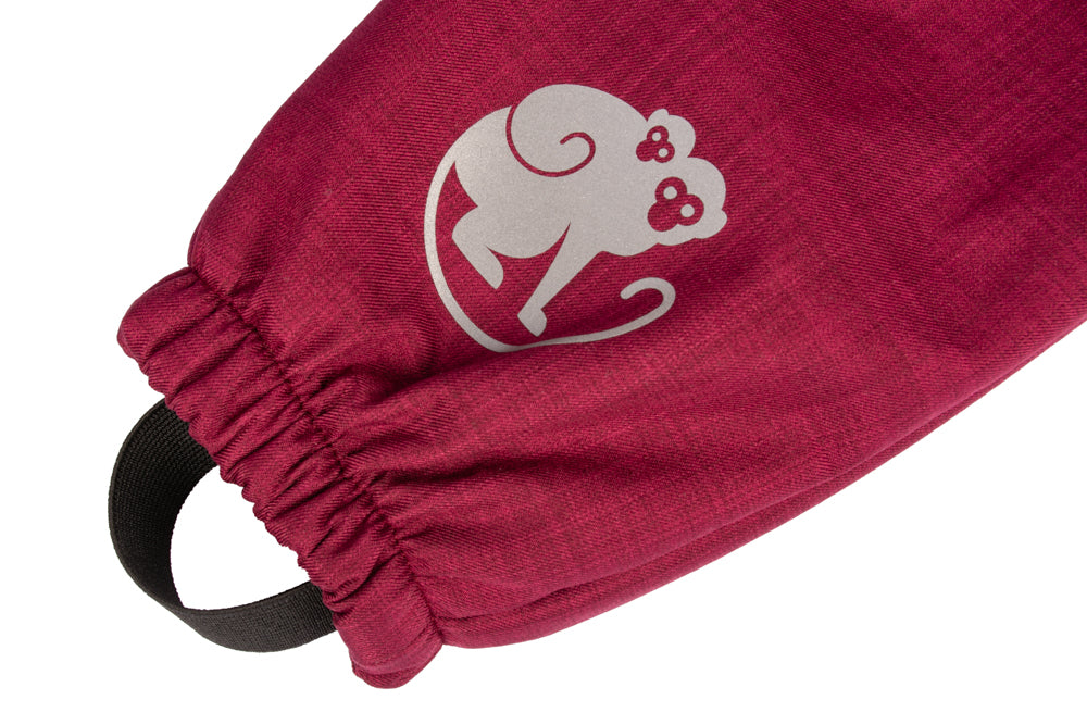 Mitwachsende Kinder-Winter-Softshellhose mit Teddyfutter Monkey Mum® - Weinrotes Rotkäppchen