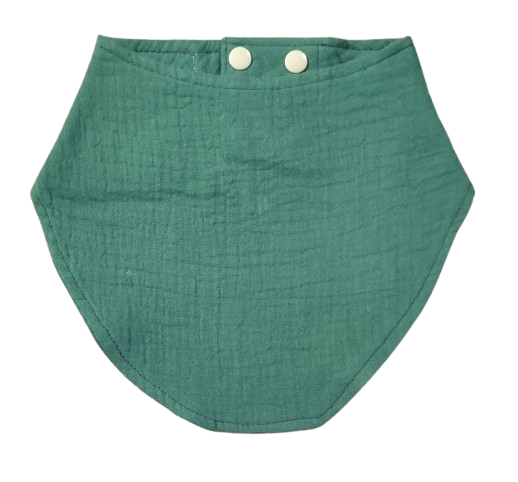 Bavoir en mousseline Monkey Mum® - Vert foncé