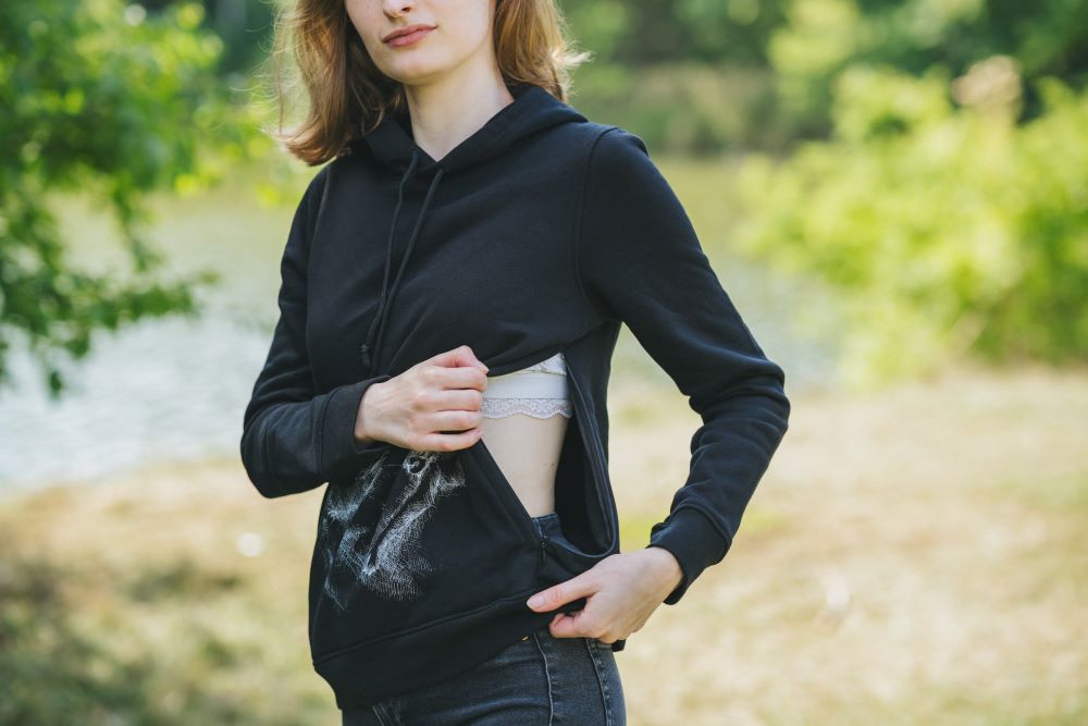 Monkey Mum® Nursing Sweatshirt Monkey Mum® Black - Monkey