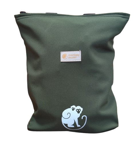 Dětský softshellový batůžek Monkey Mum®  - Tmavě zelený