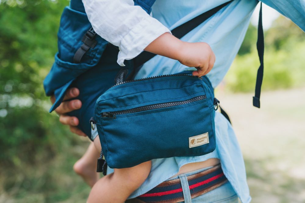 Monkey Mum® Multifunctional belt bag for Carrie carrier - Silver Night