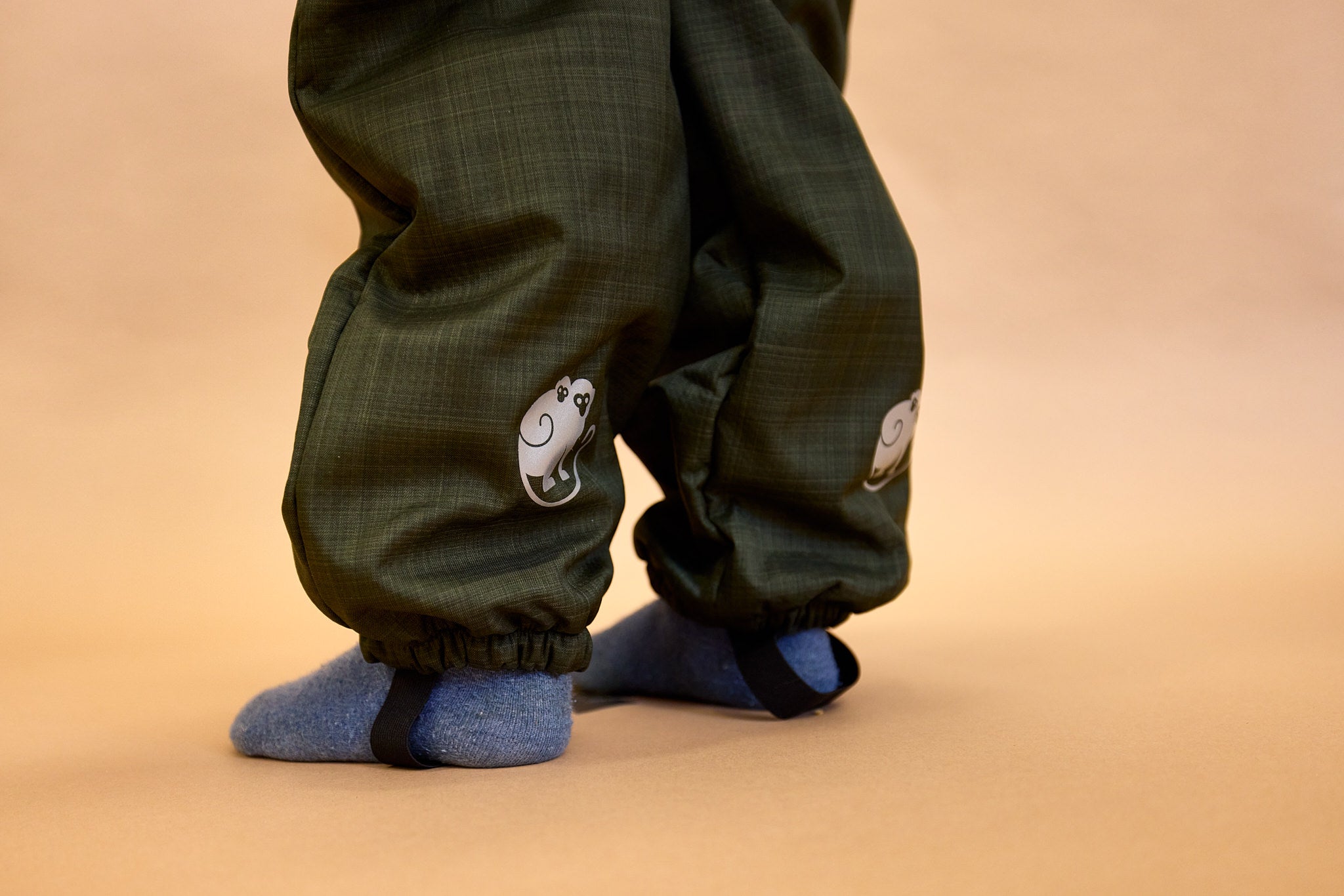 Monkey Mum® Barns vinter-softshelloverall med teddyfoder - Rosa får - stl. 98/104, 110/116
