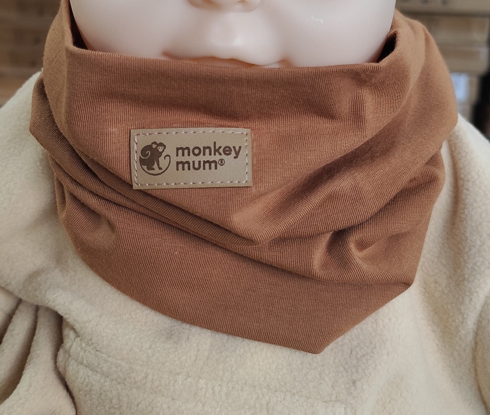 Nákrčník Monkey Mum® - Světle hnědý