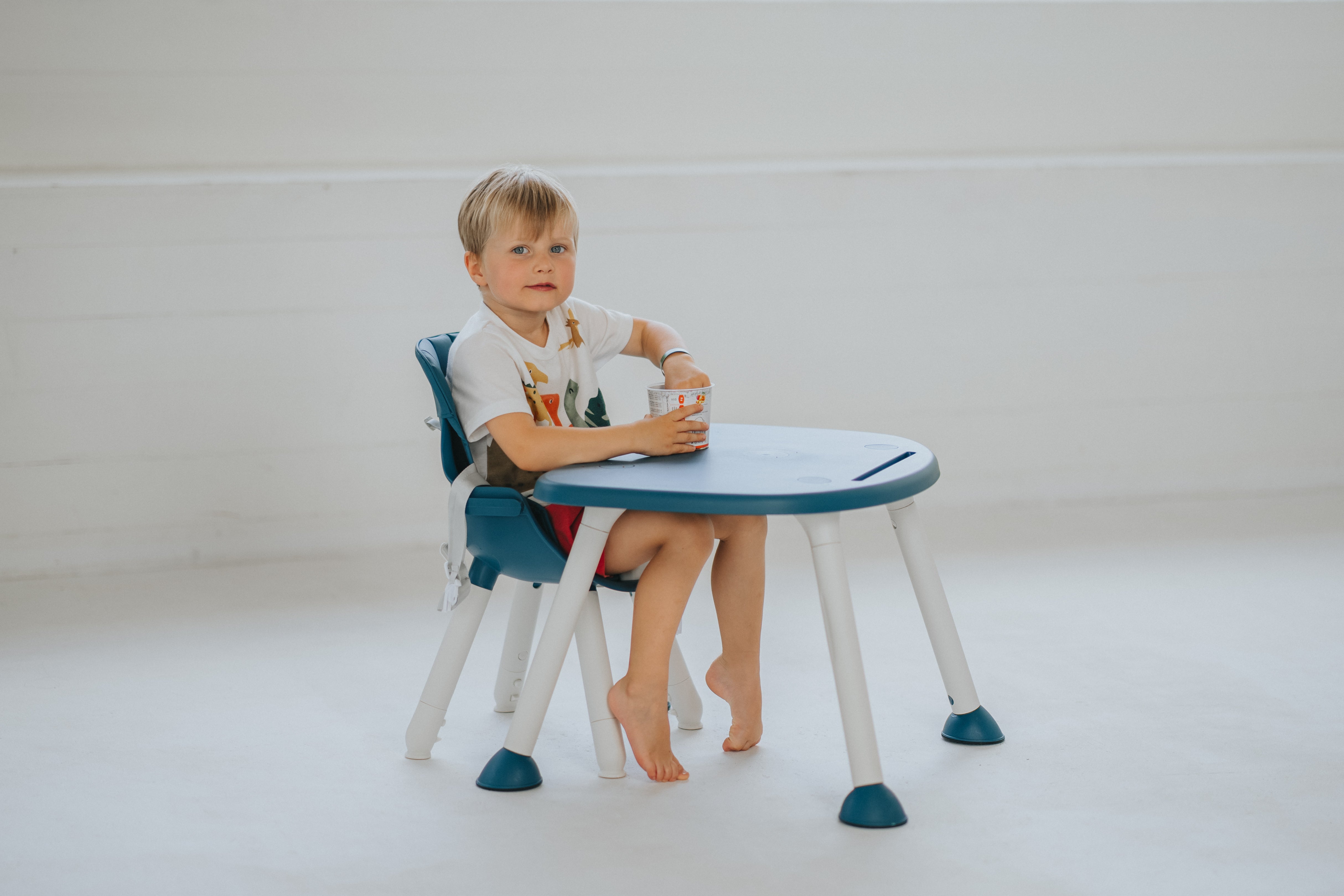 Barnmatstol 2i1 Grow - Blå